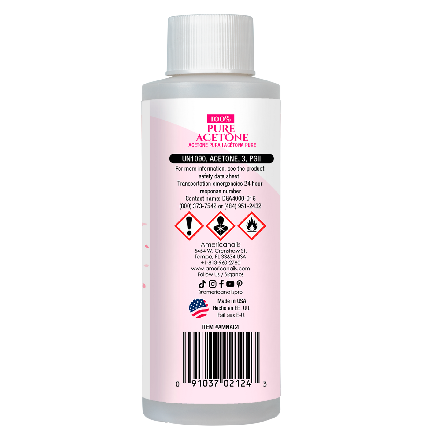 Americanails 100% Pure Acetone 4oz