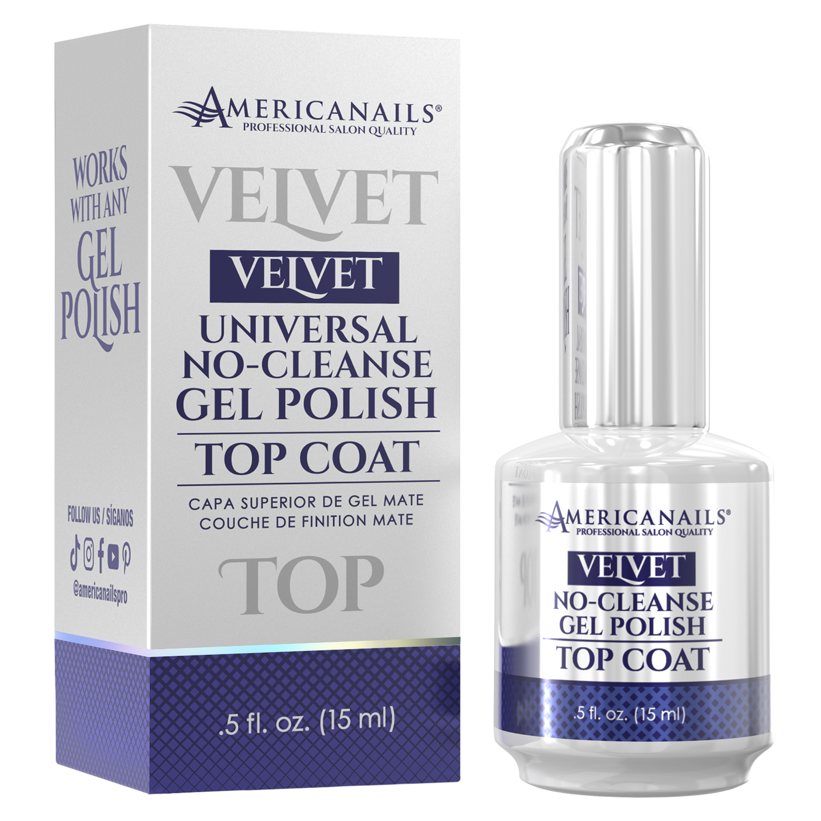 【美品】AMERICA ON FIRM No-Cleanse Gel Polish Top Coat | Velvet Finish | Americanails
