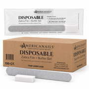 Disposable Zebra File + Mini Buffer Set, Individually Wrapped, 100ct