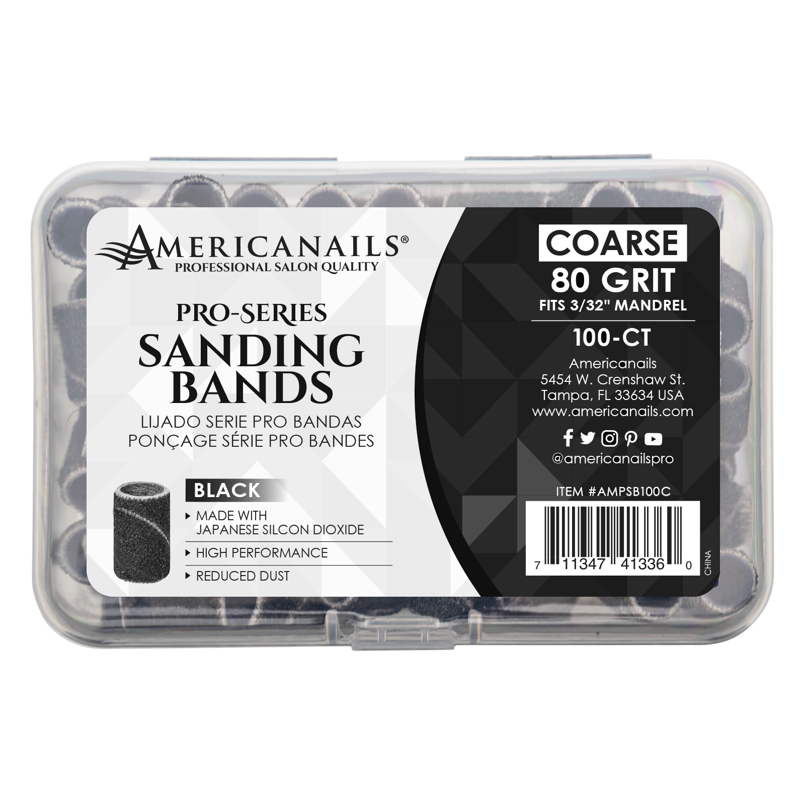 Bandas de lija negras Pro-Series 100 unidades