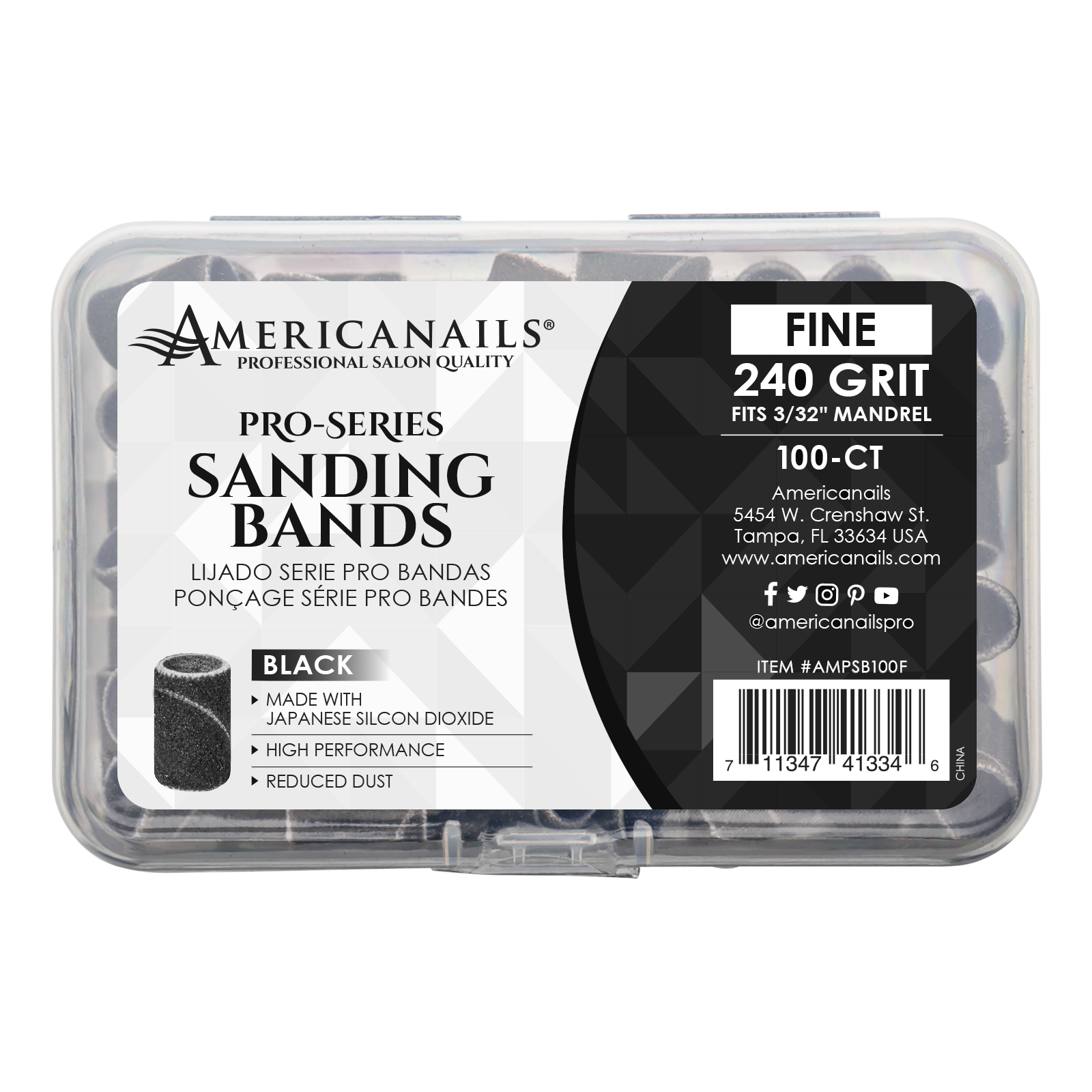 Pro-Series Black Sanding Bands 100ct