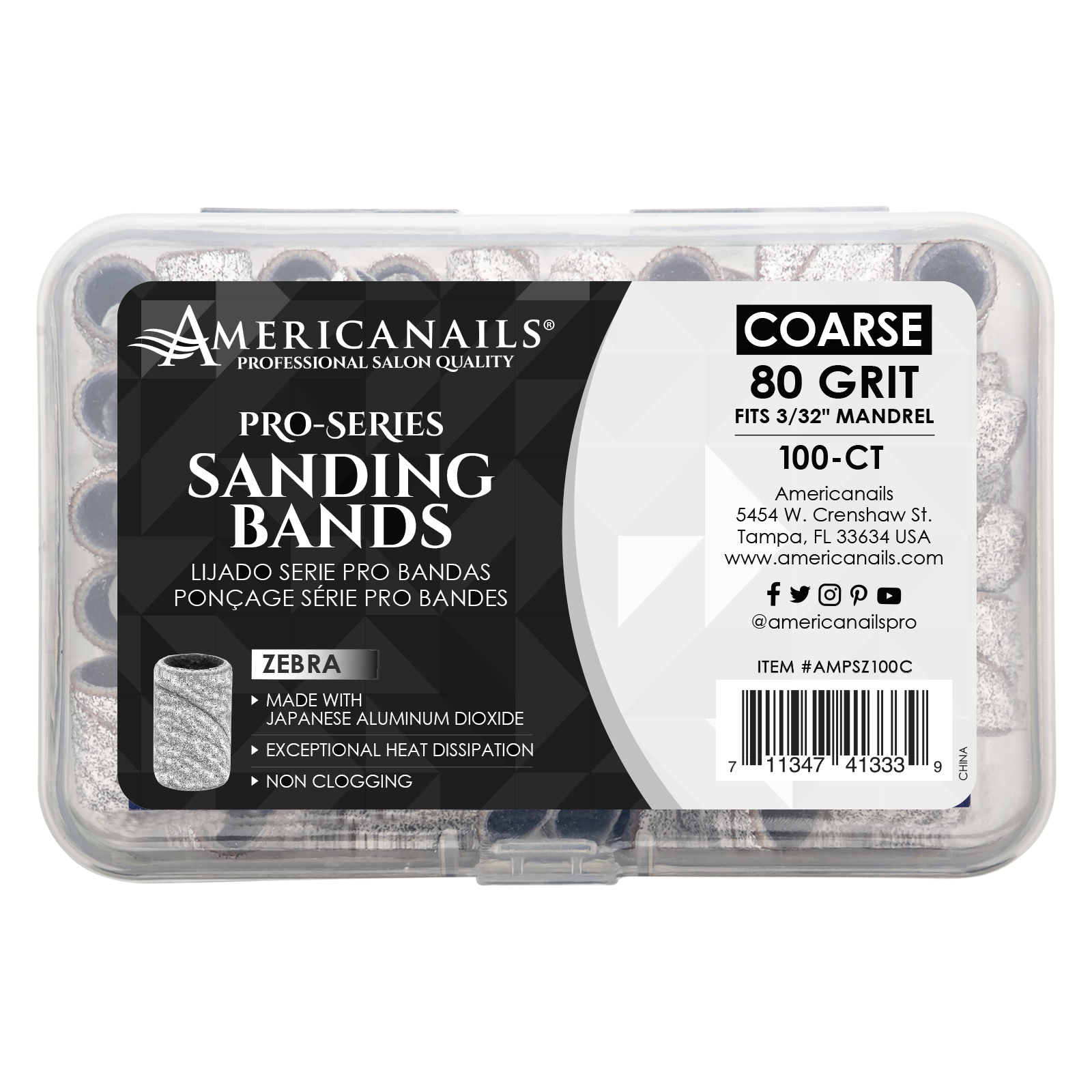 Bandas de lija Zebra Pro-Series 100 unidades