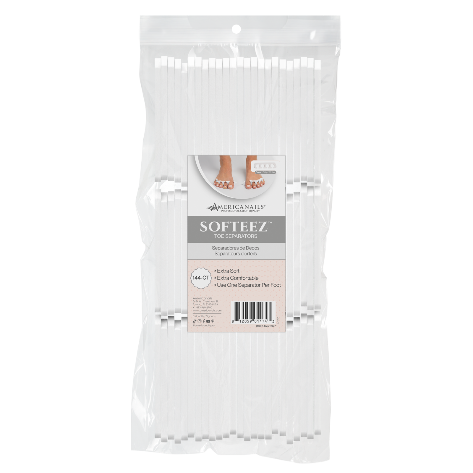 Softeez Toe Separators | Crisp White 144ct