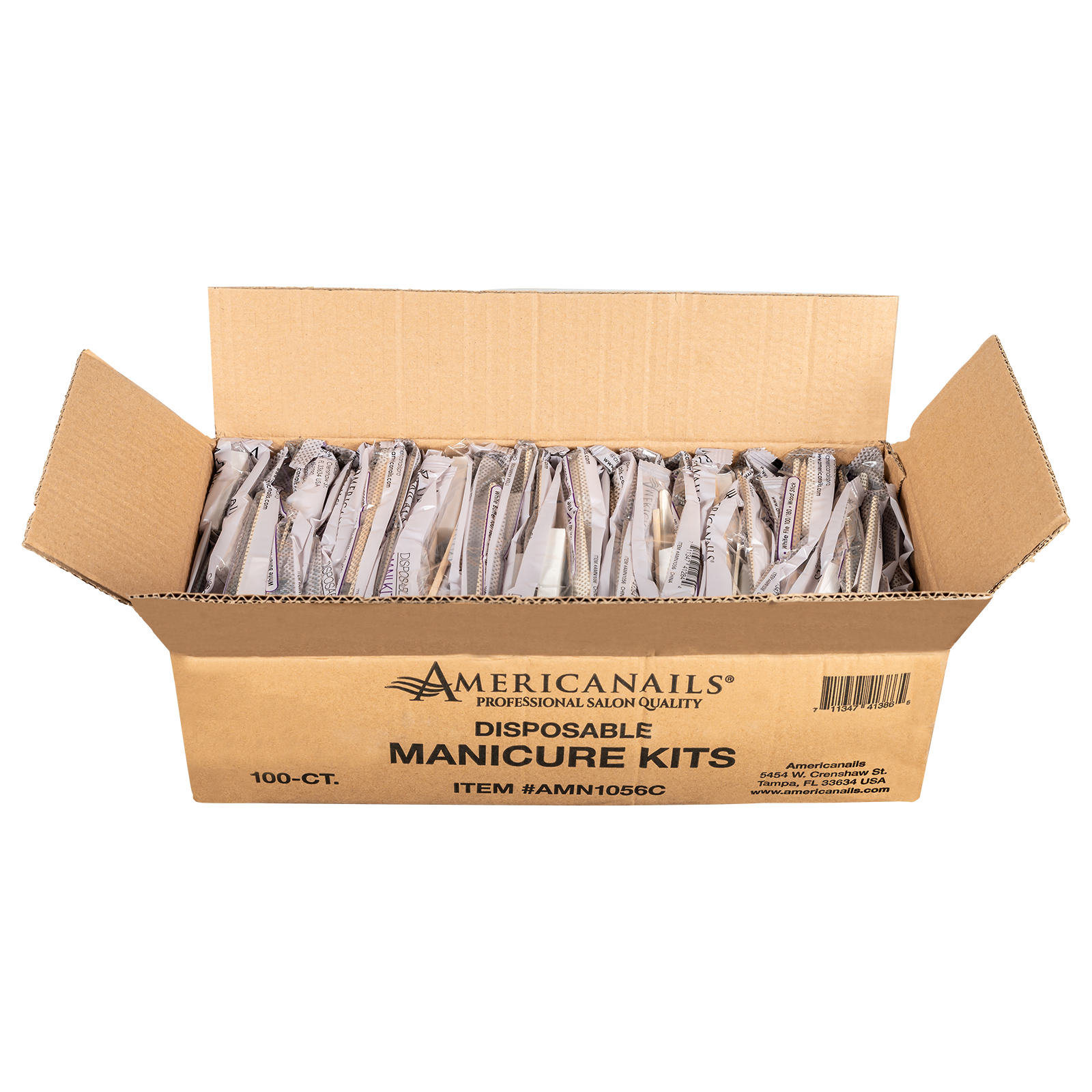 Estuche de 100 kits de manicura desechables