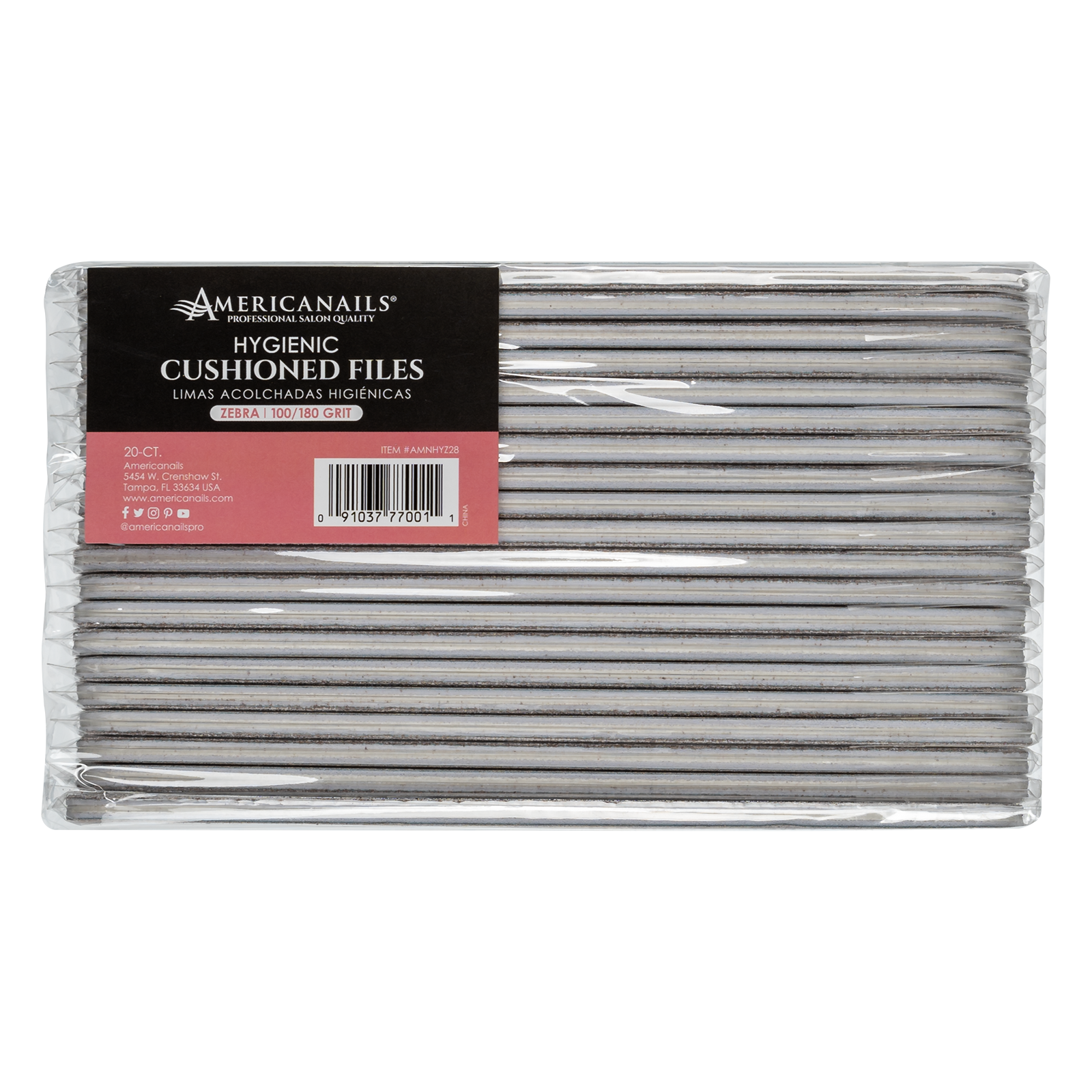 Limas amortiguadas higiénicas Zebra, paquete de 20 unidades