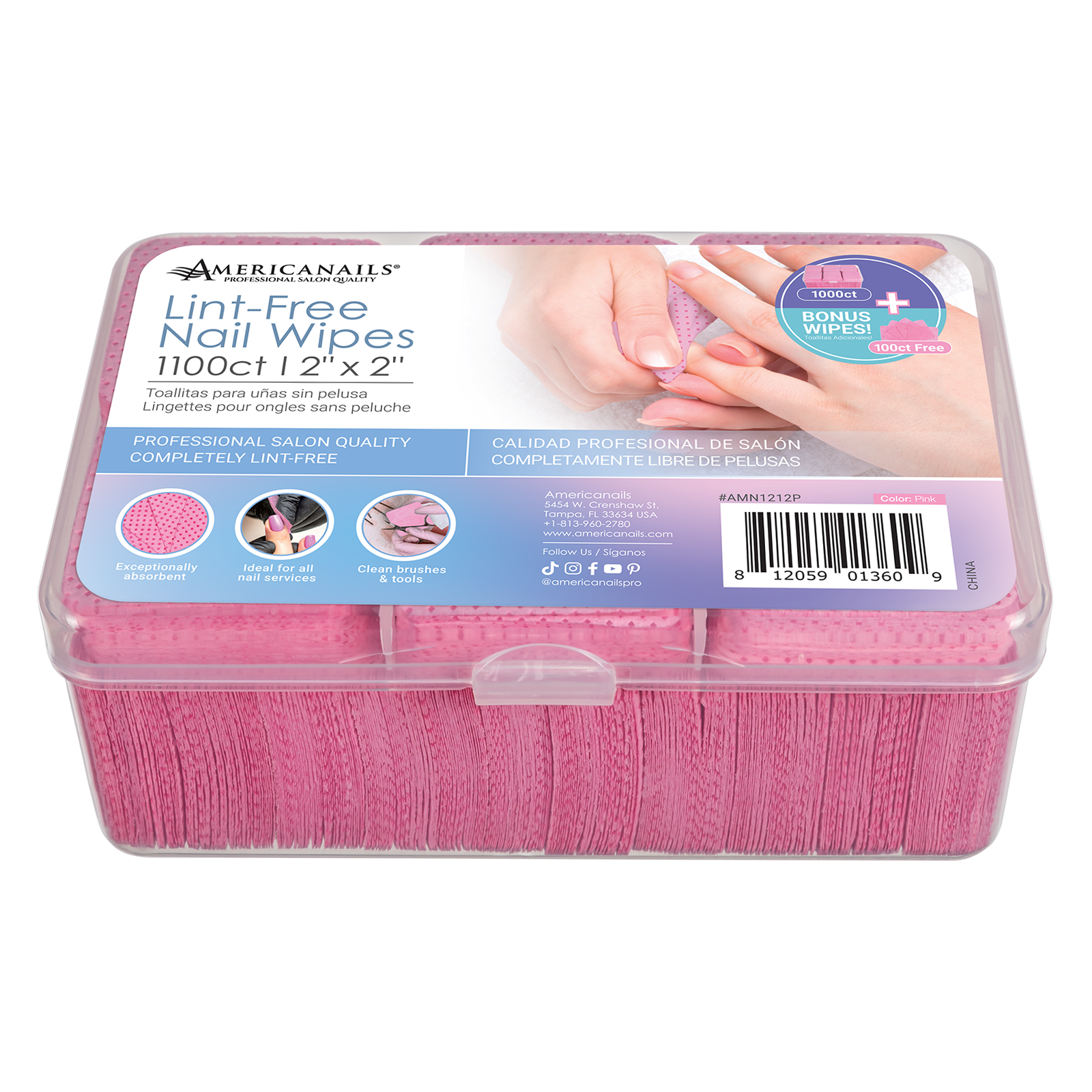 Lint-Free Nail Wipes 1100ct