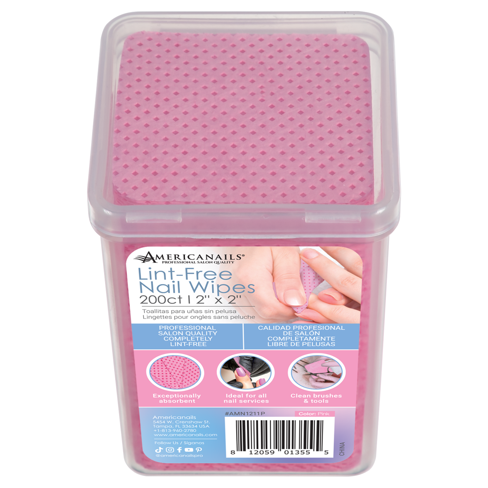 Lint-Free Nail Wipes 200ct