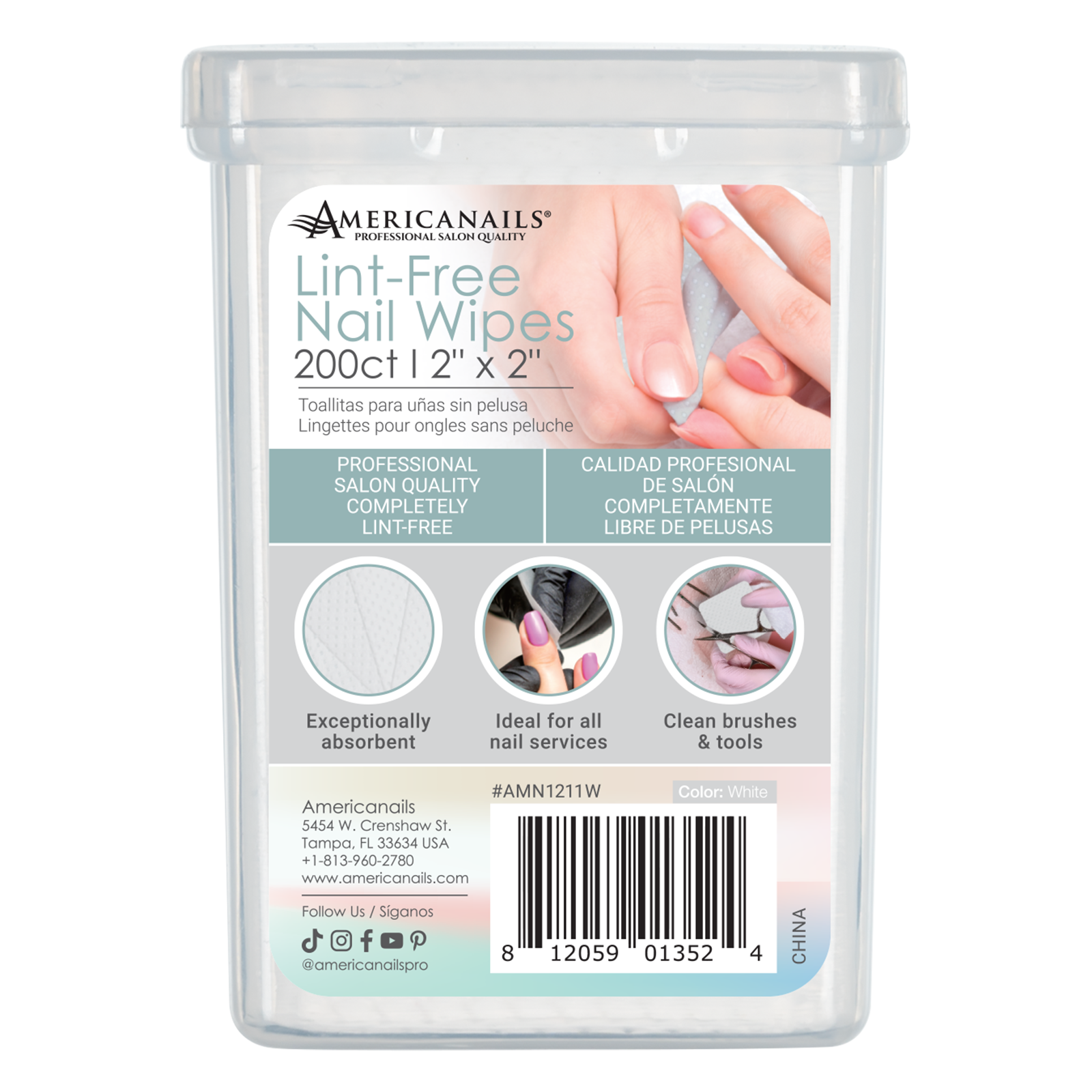 Lint-Free Nail Wipes 200ct