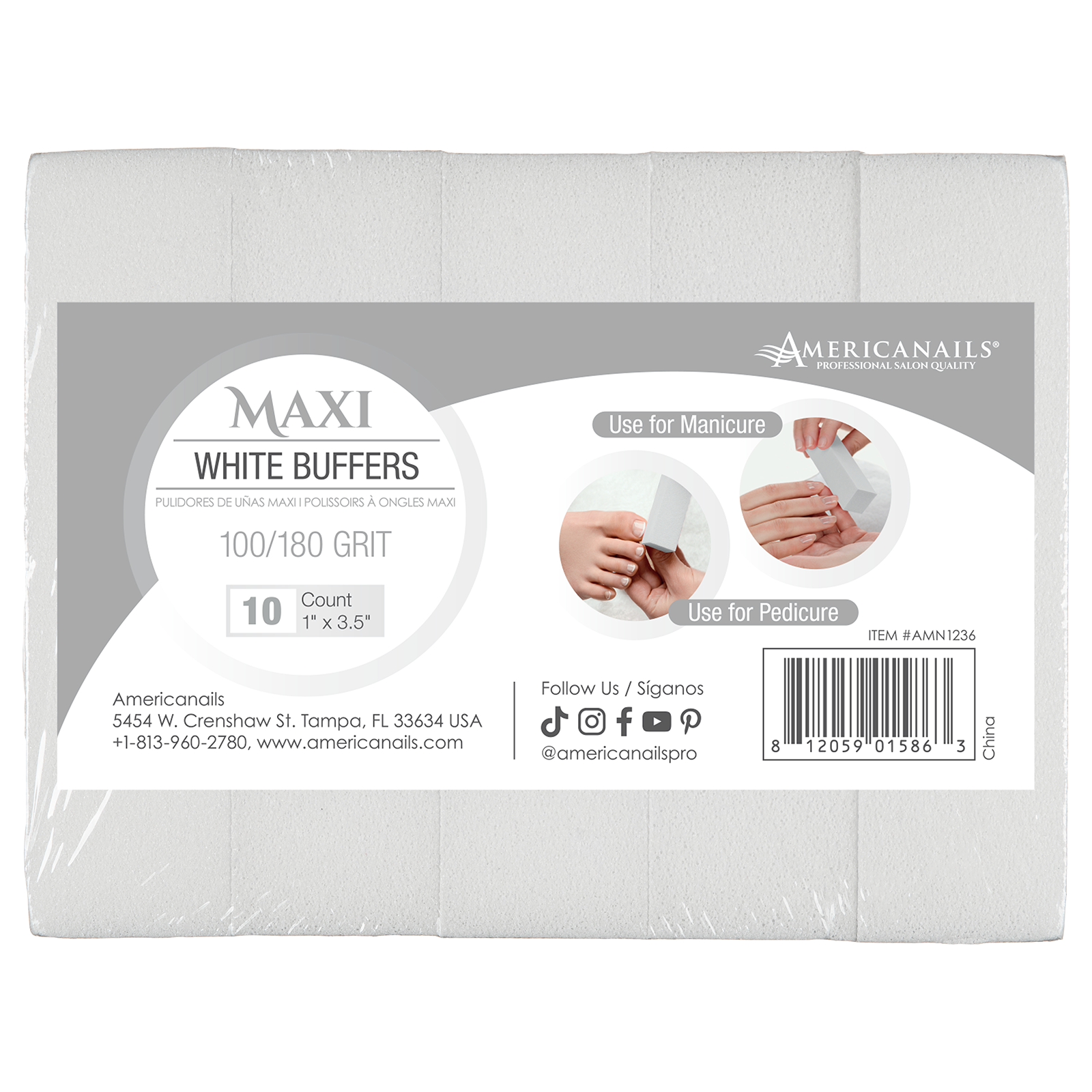 Mini limas desechables de color naranja | Grano 180/240 50 unidades