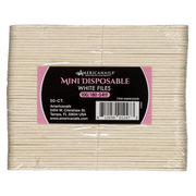 Mini Disposable White Files | 100/180 Grit 50ct
