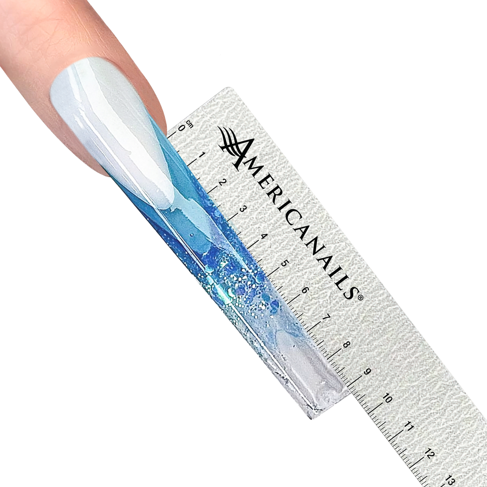 ShapeGuide™ Ruler & Shape Guide Nail File | Zebra 100/180 Grit 10ct