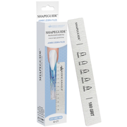 ShapeGuide™ Ruler & Shape Guide Nail File | Zebra 100/180 Grit 10ct