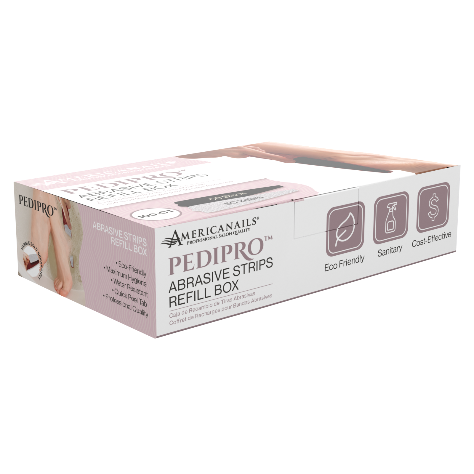 PediPro Abrasive Strips Refill Box 100ct