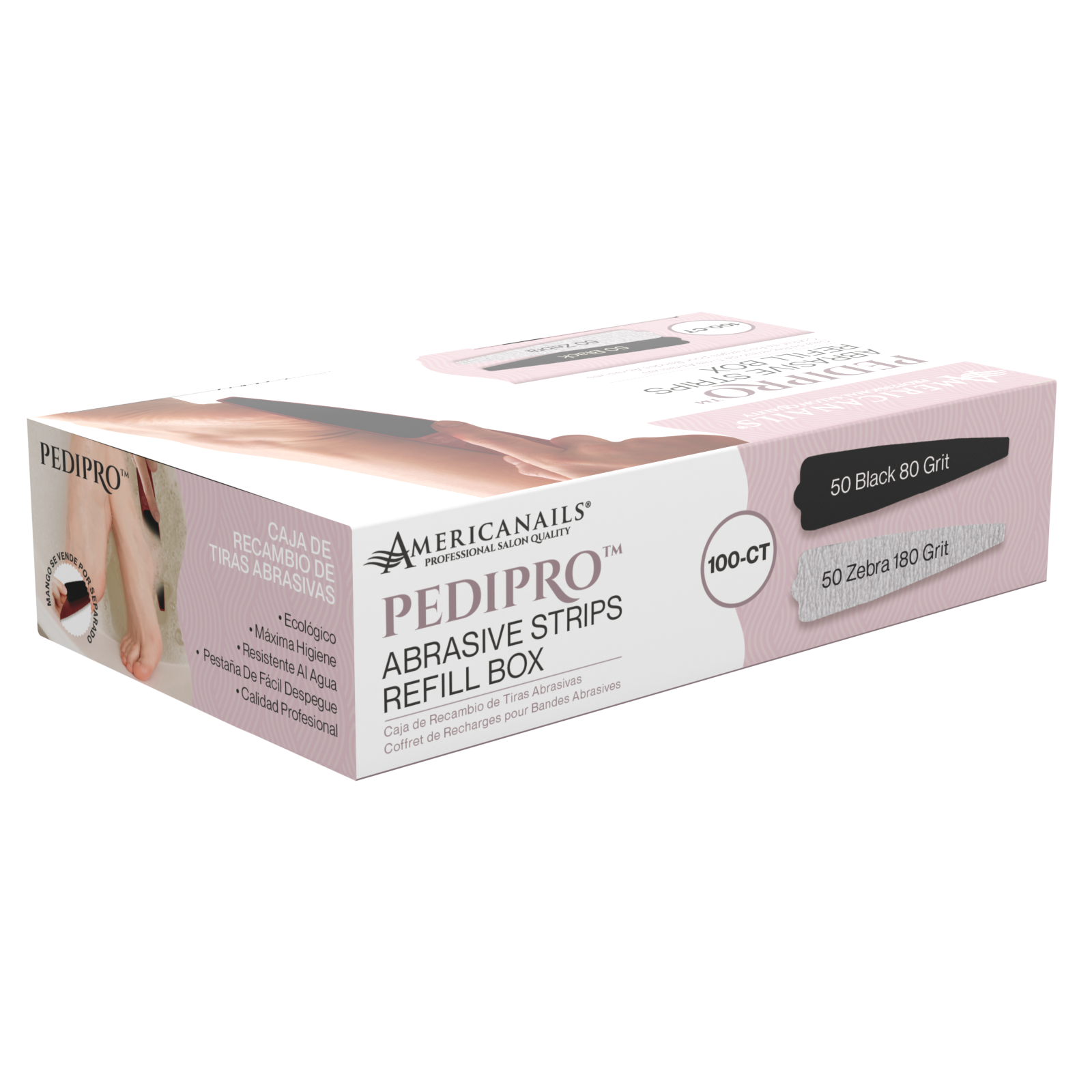 PediPro Abrasive Strips Refill Box 100ct