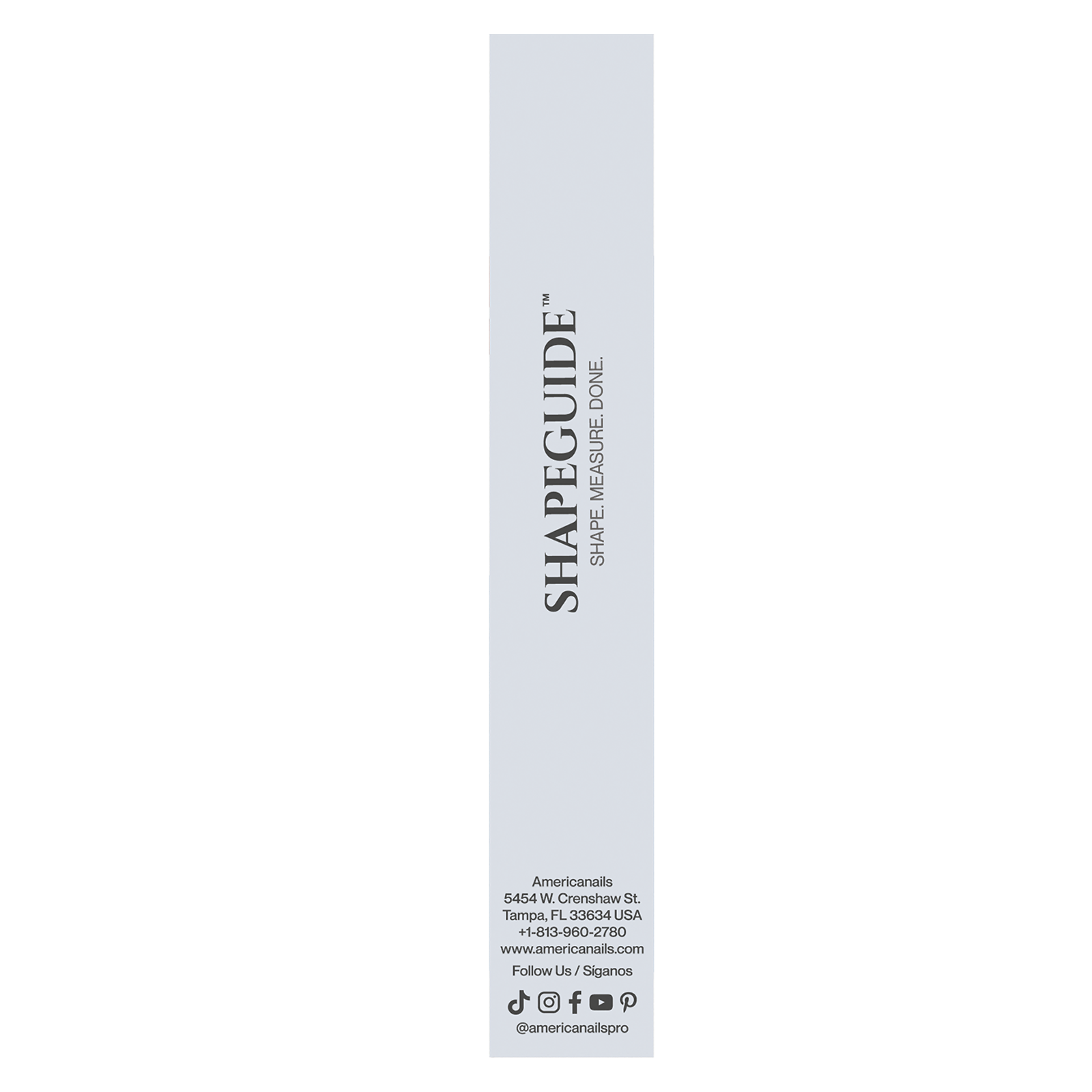 ShapeGuide™ Ruler & Shape Guide Nail File | Zebra 100/180 Grit 10ct