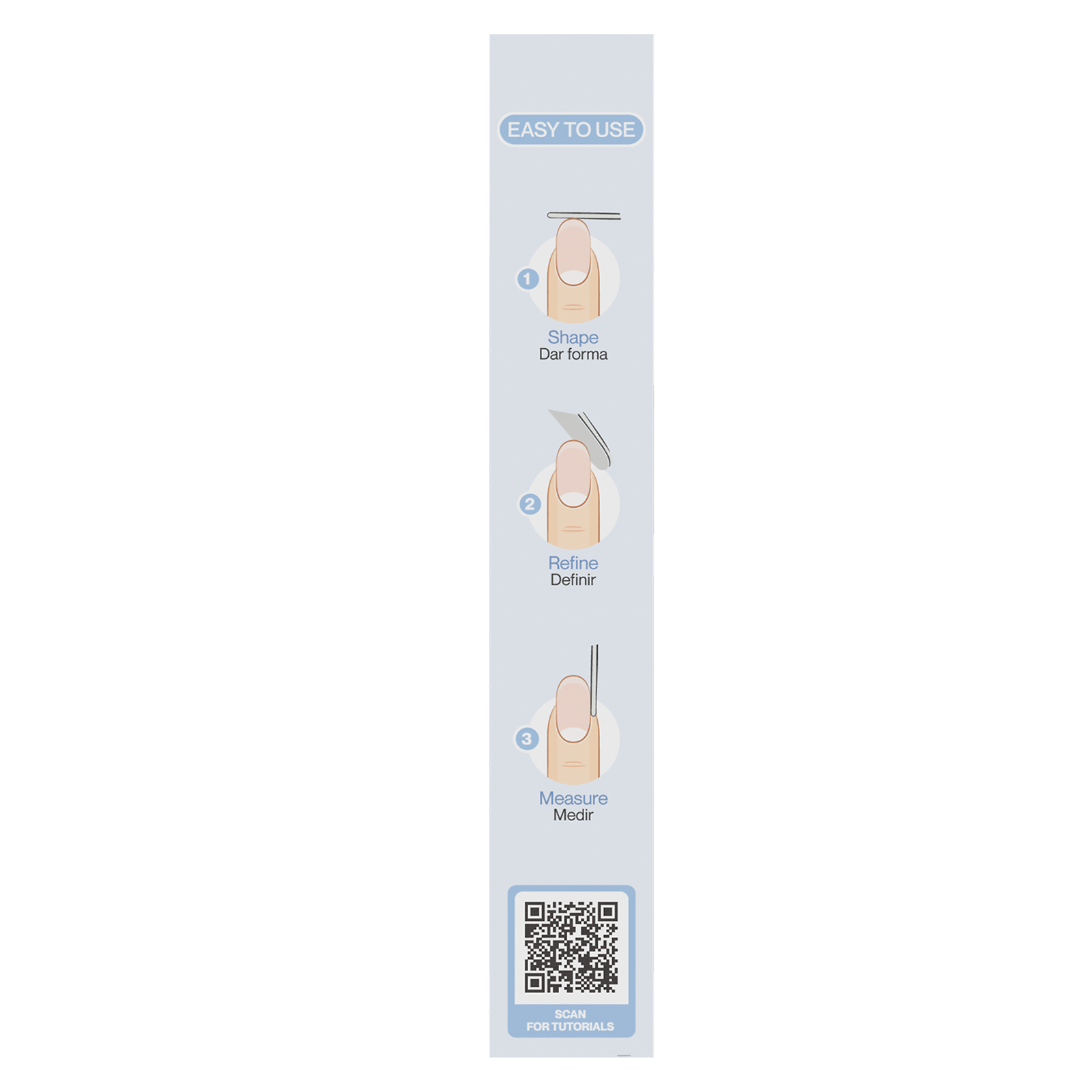 ShapeGuide™ Ruler & Shape Guide Nail File | Zebra 100/180 Grit 10ct
