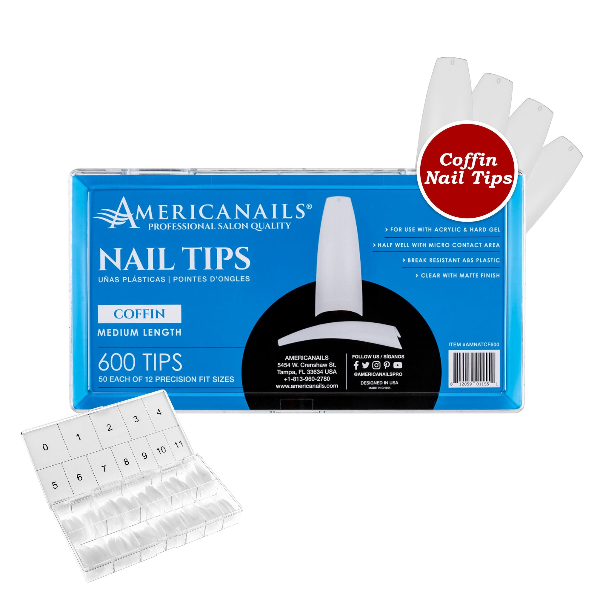 Nail Tips | Coffin 600ct