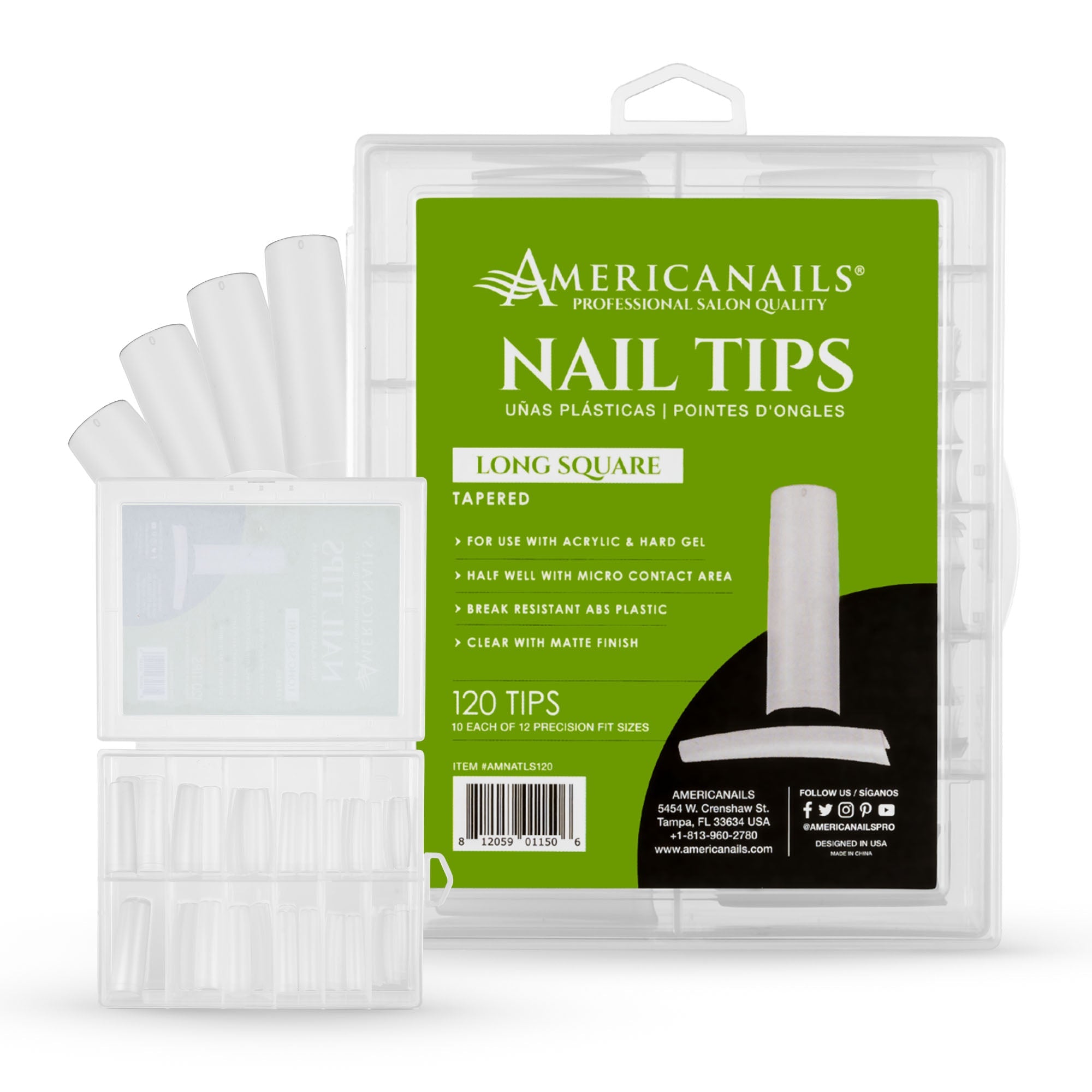 Nail Tips | Long Square 120ct