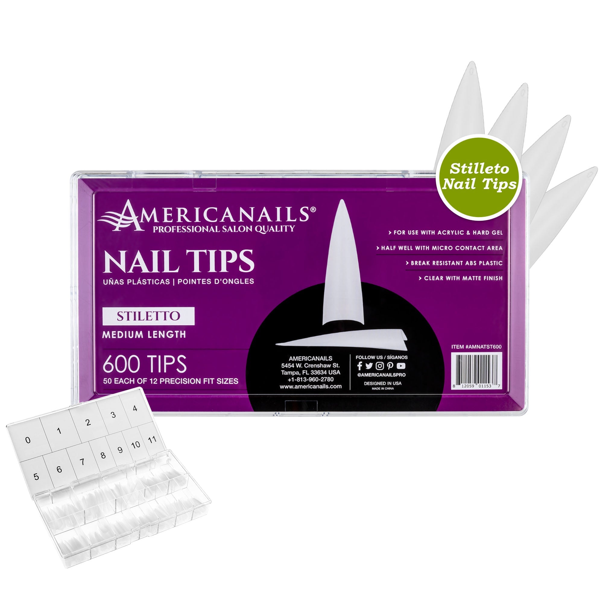 Nail Tips | Stiletto 600ct