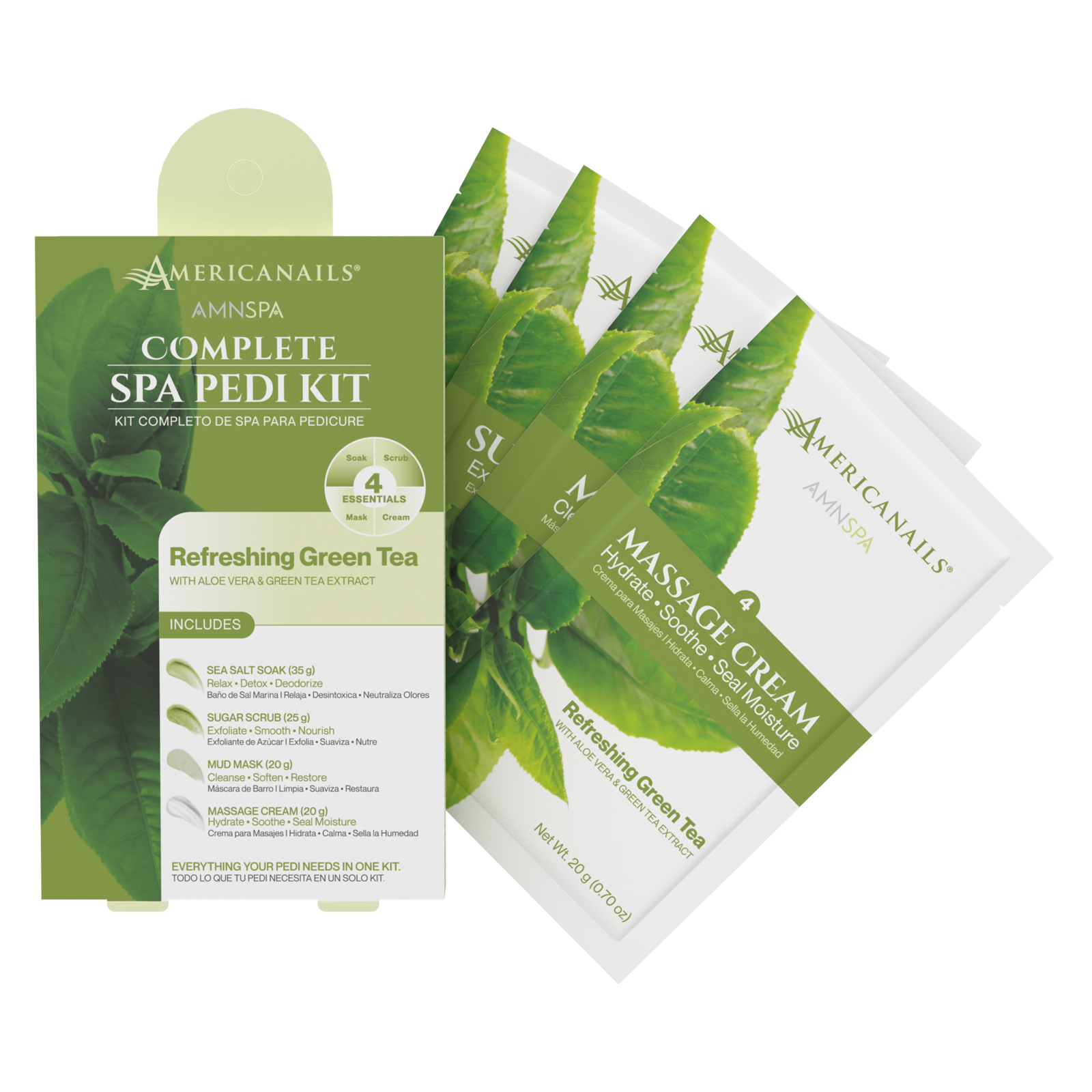 AMN Spa Complete Pedi Kit | Refreshing Green Tea