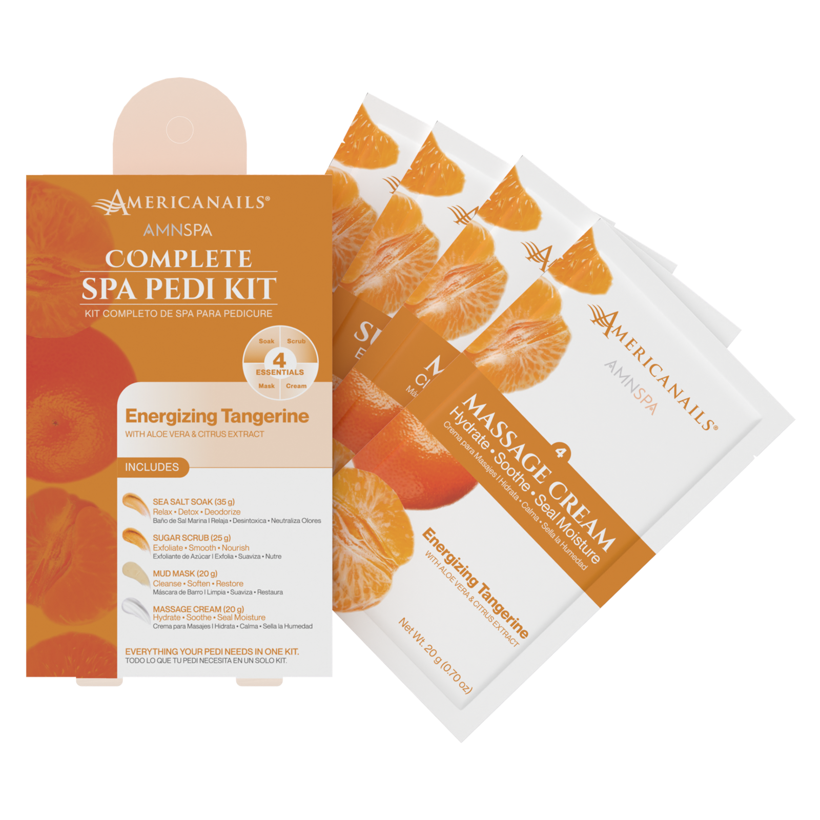 AMN Spa Complete Pedi Kit | Energizing Tangerine