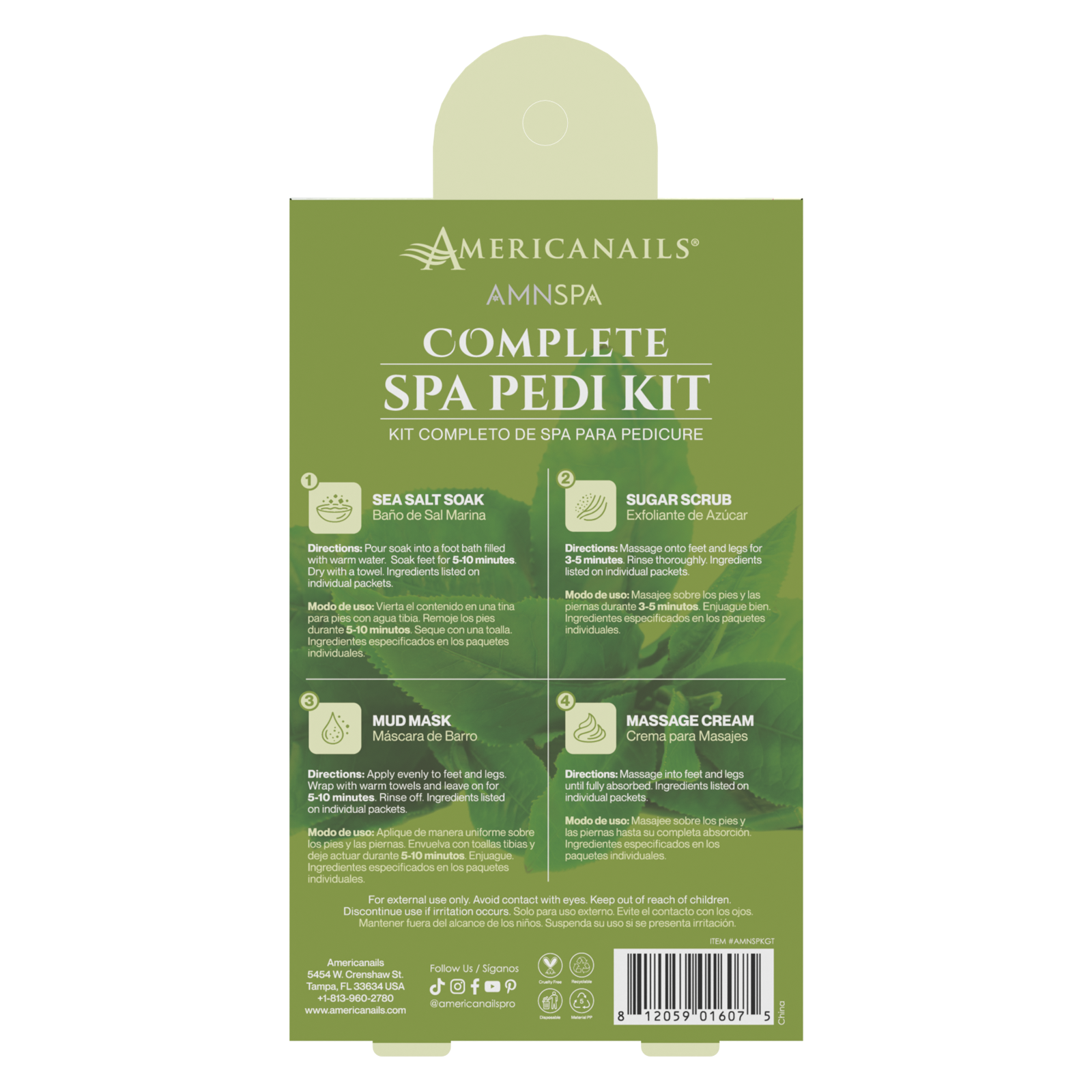AMN Spa Complete Pedi Kit | Refreshing Green Tea