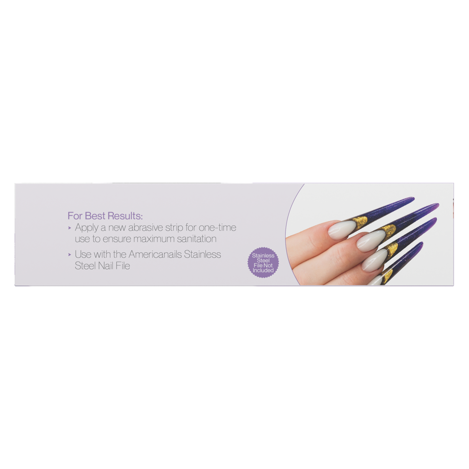 Tiras abrasivas EasyPeel para limas de uñas | Negras 100 granos 50 unidades