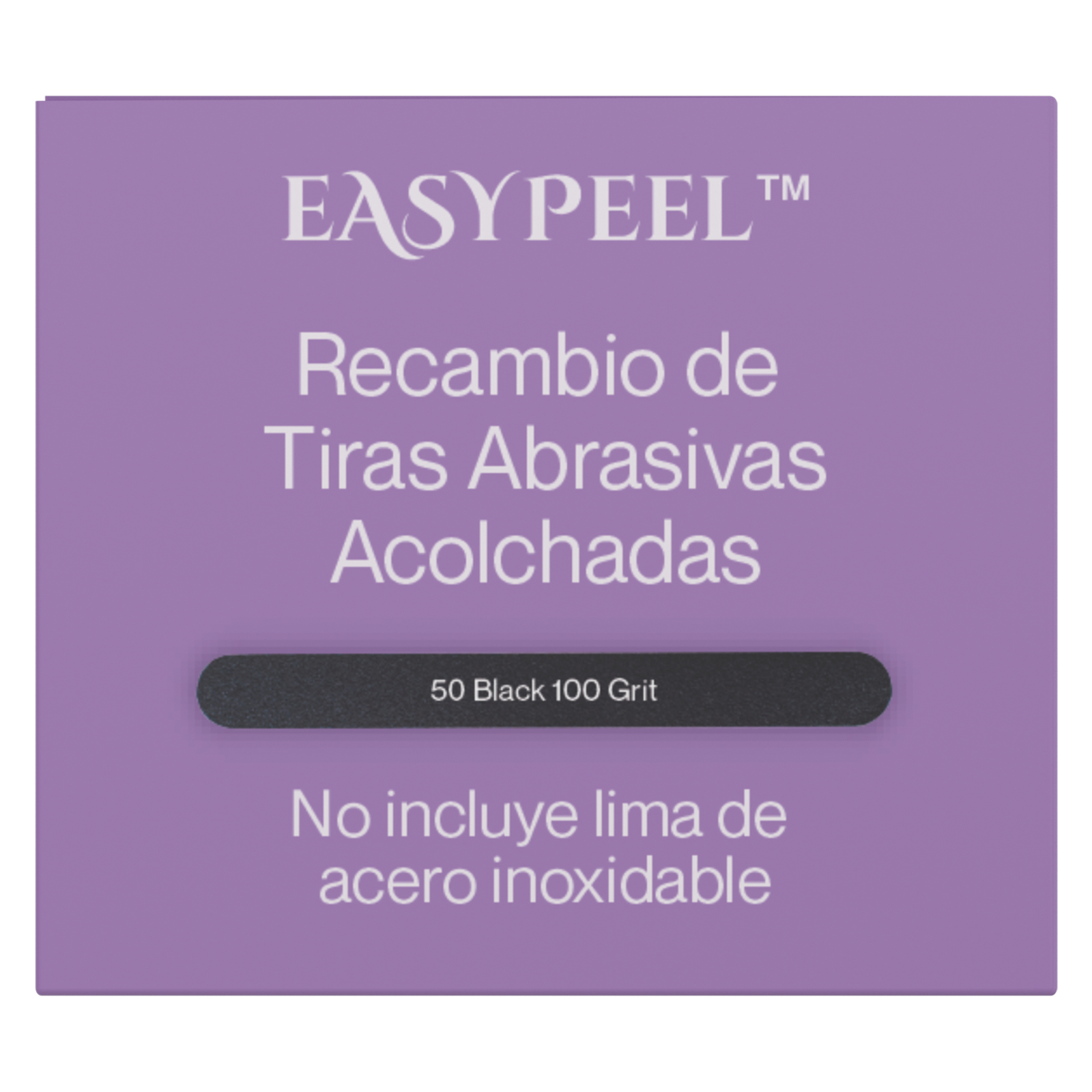 Tiras abrasivas EasyPeel para limas de uñas | Negras 100 granos 50 unidades