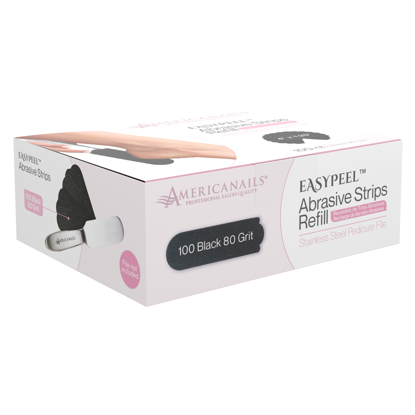 Tira abrasiva para pedicura EasyPeel | Negro grano 80 100 unidades