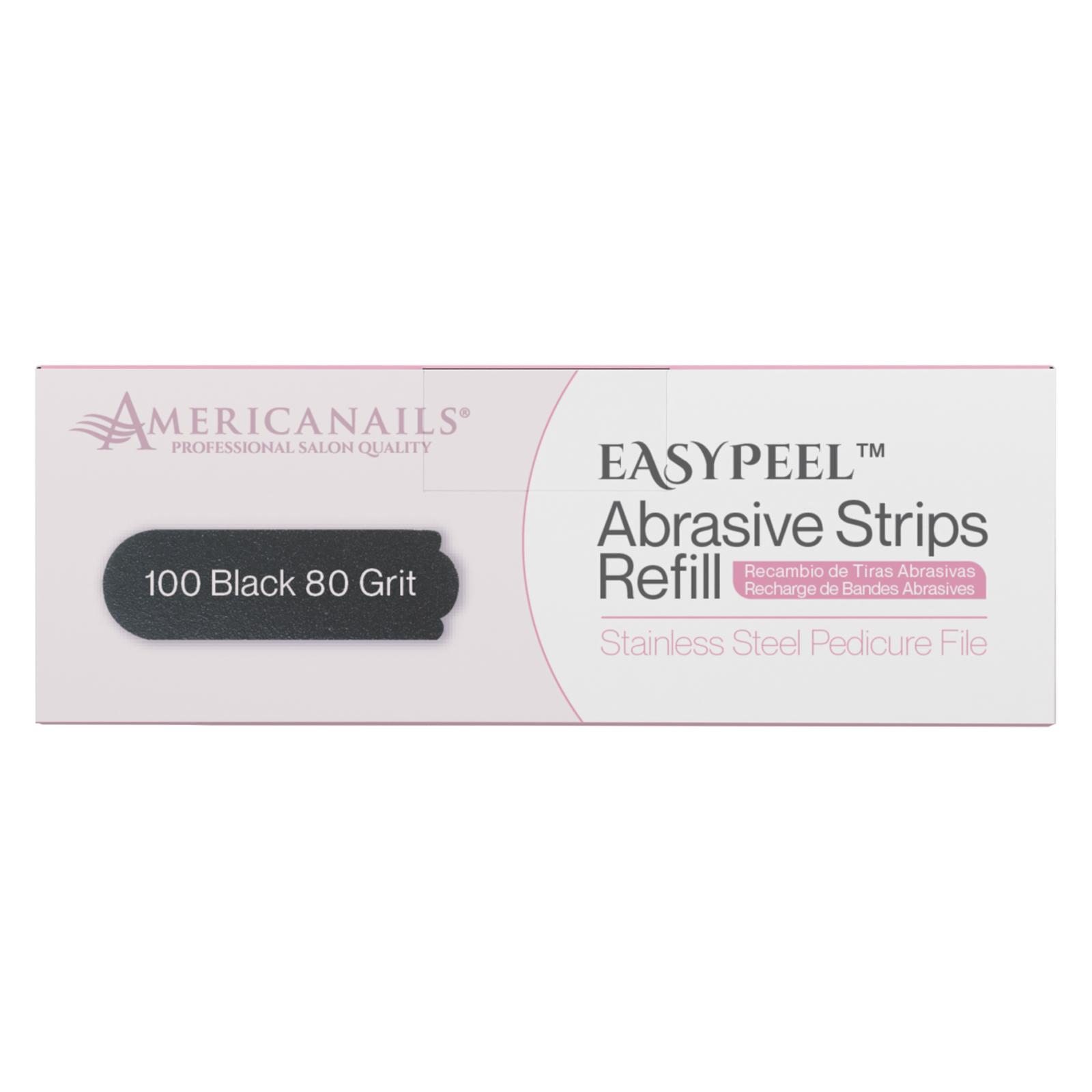 EasyPeel Pedicure Abrasive Strip | Black 80 Grit 100ct