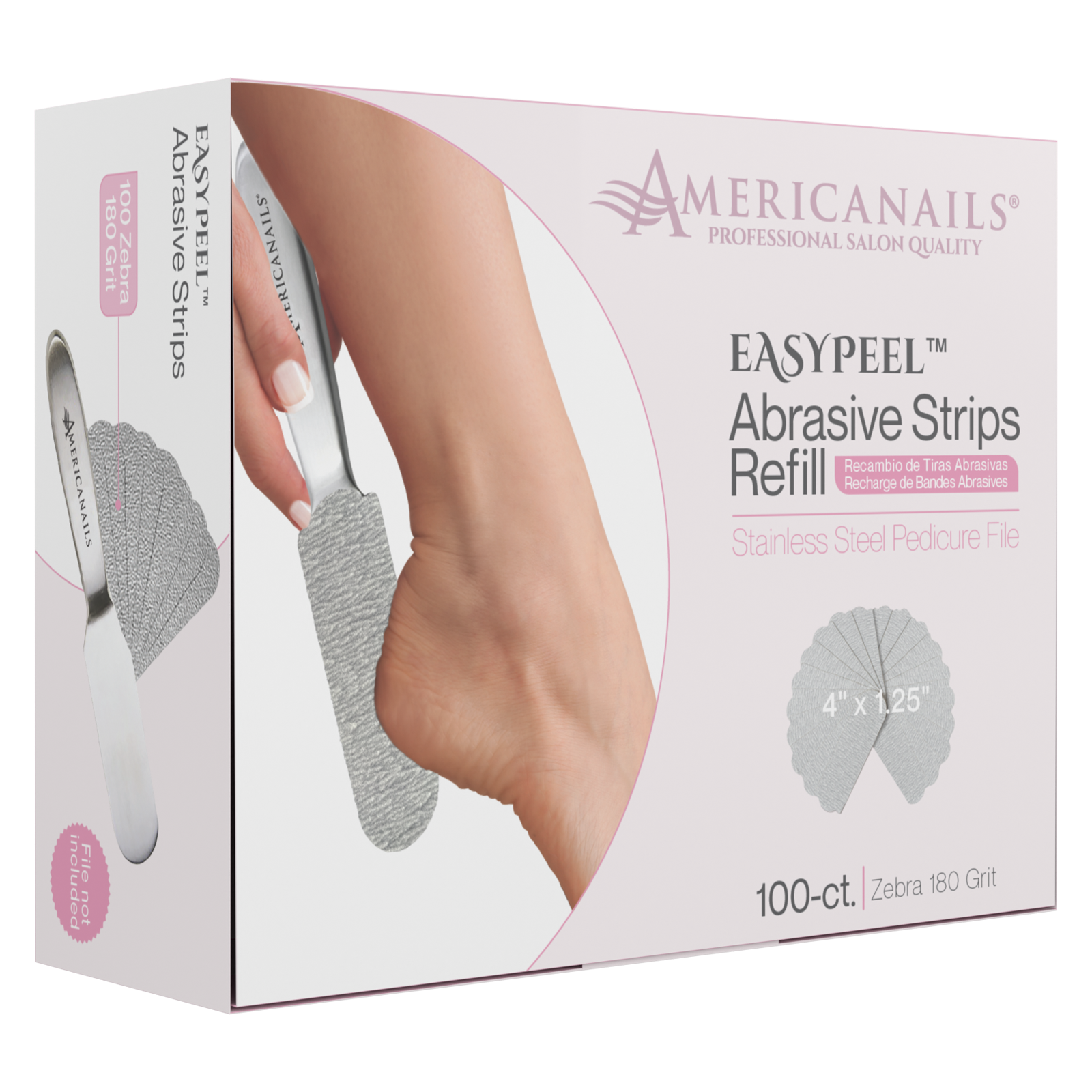EasyPeel Pedicure Abrasive Strip | Zebra 180 Grit 100ct
