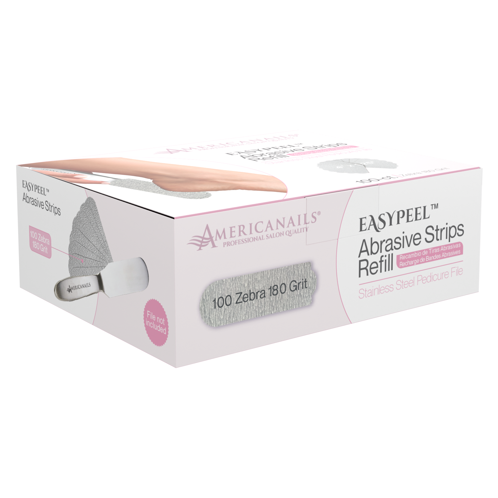 Tira abrasiva para pedicura EasyPeel | Cebra grano 180 100 unidades