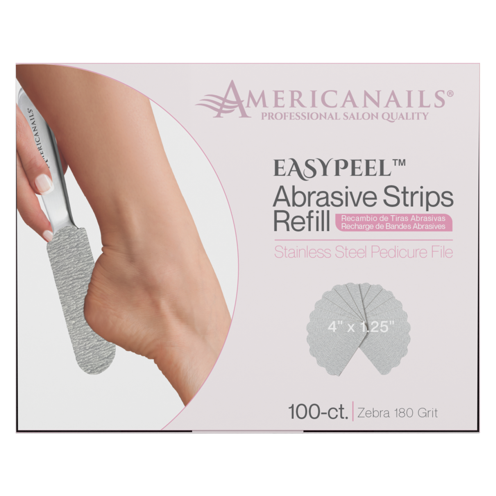 EasyPeel Pedicure Abrasive Strip | Zebra 180 Grit 100ct