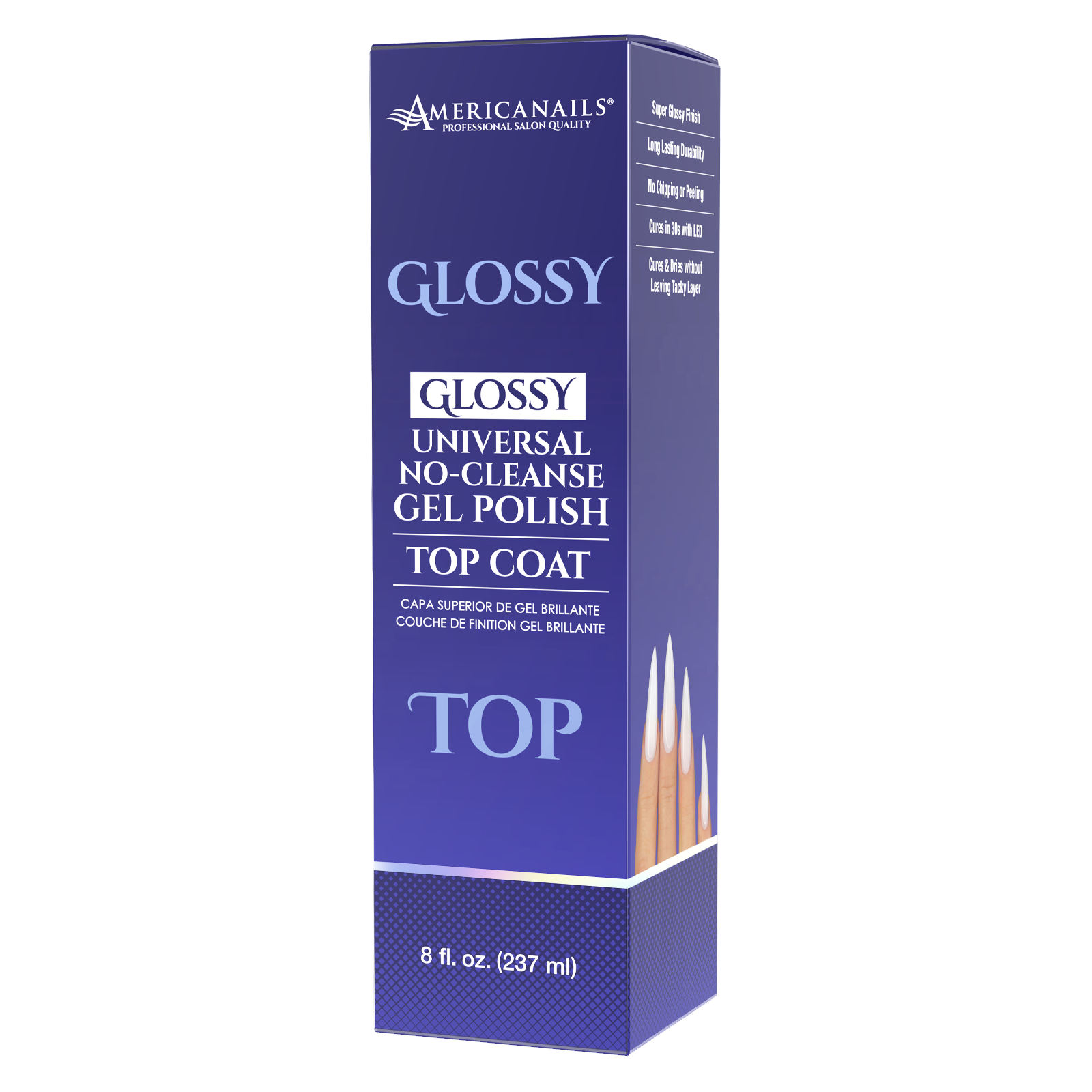Top Coat en Gel Sin Limpieza | Acabado Brillante 8oz