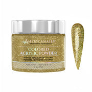 Colored Acrylic Powder | Gold Glitter 2oz