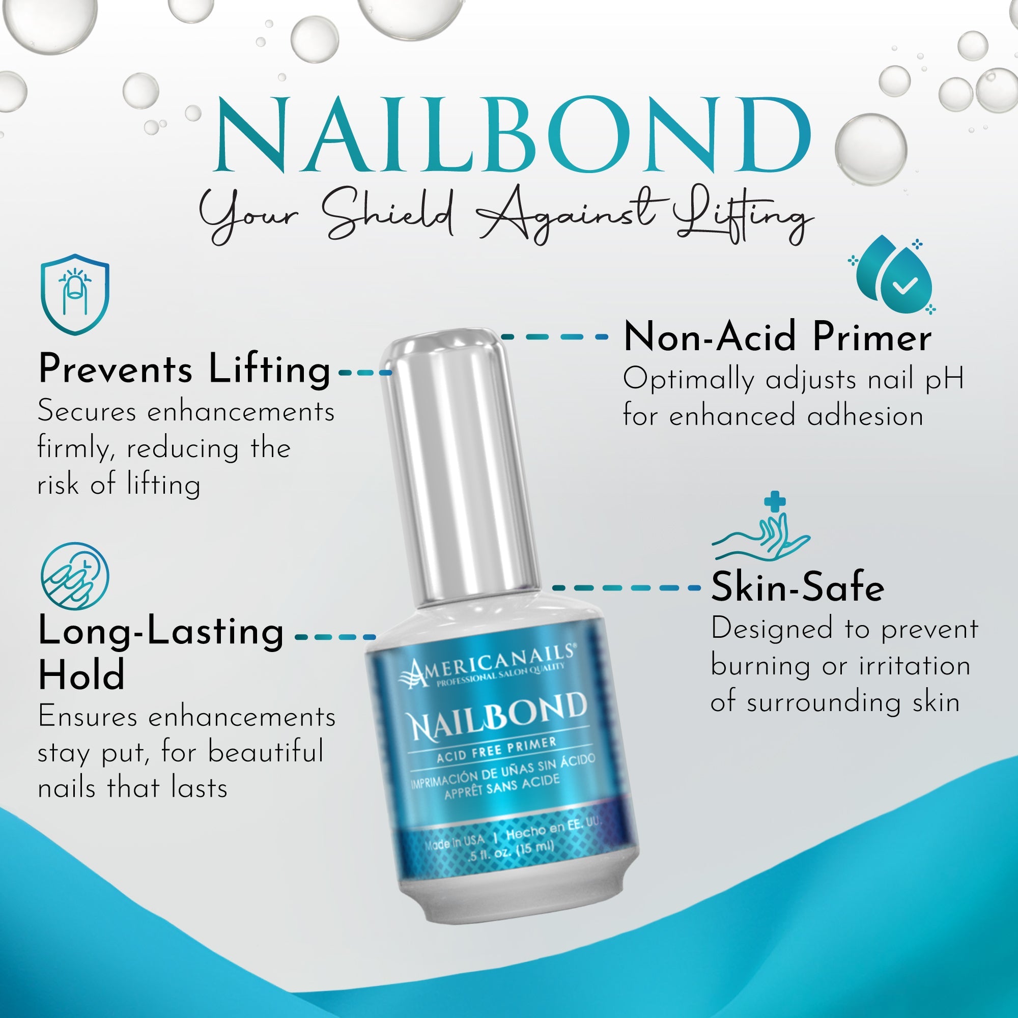 Imprimador sin ácido NailBond de 0.5 oz