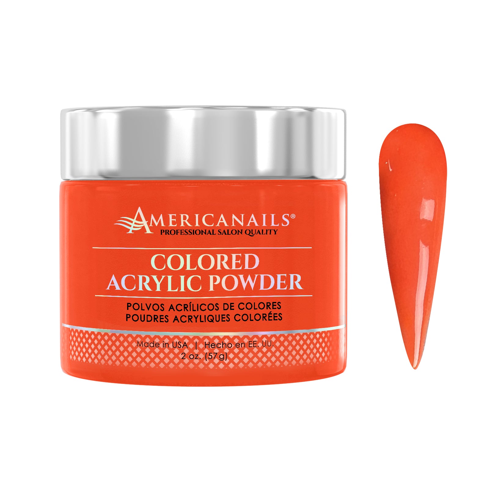 Colored Acrylic Powder | Neon Orange 2oz
