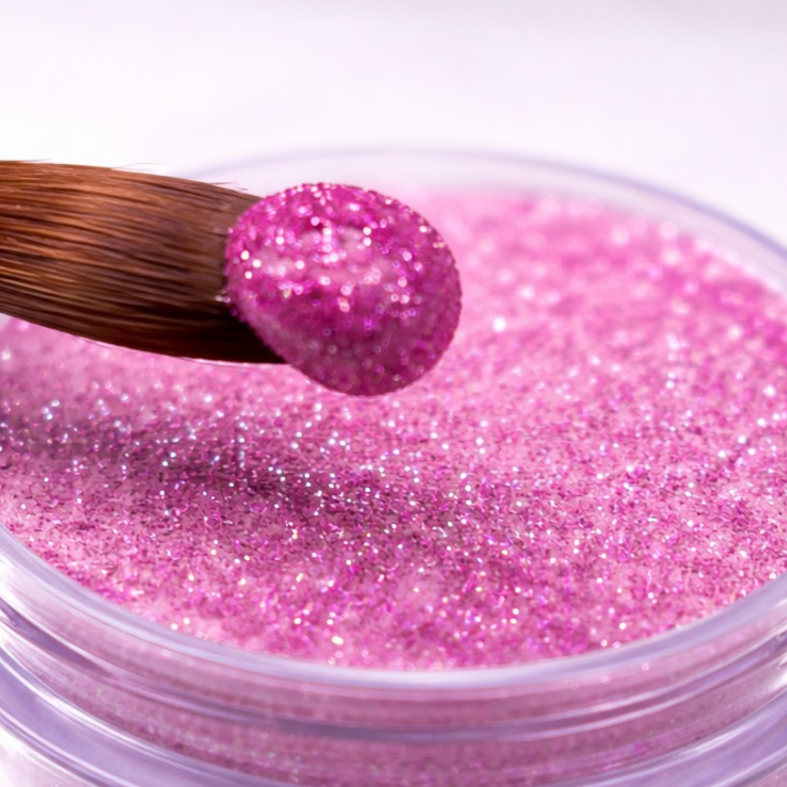 Colored Acrylic Powder | Pink Glitter 2oz
