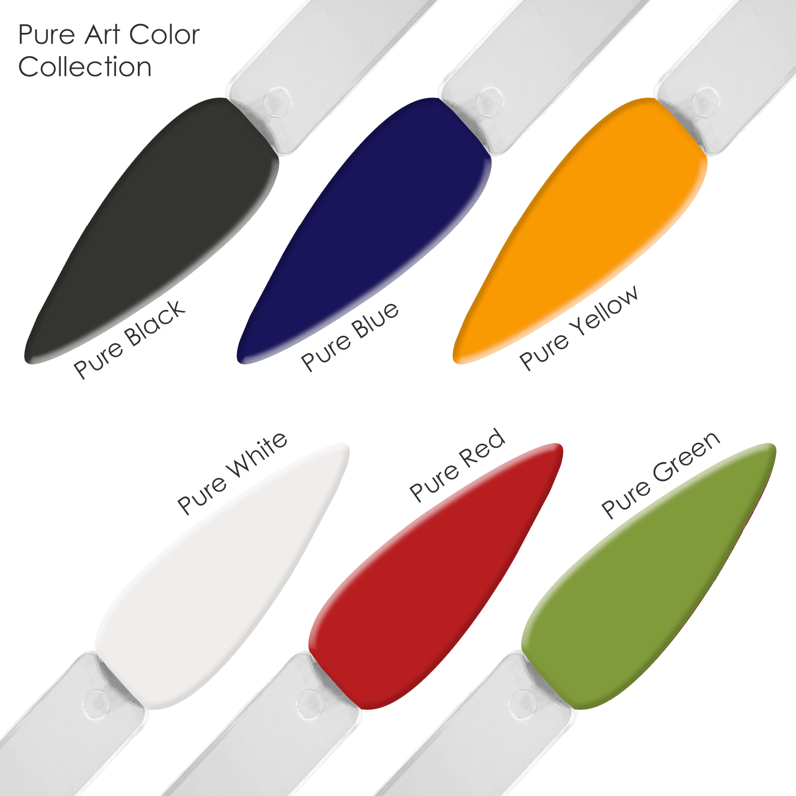 Colored Acrylic Powders | Pure Art Color Collection Kit