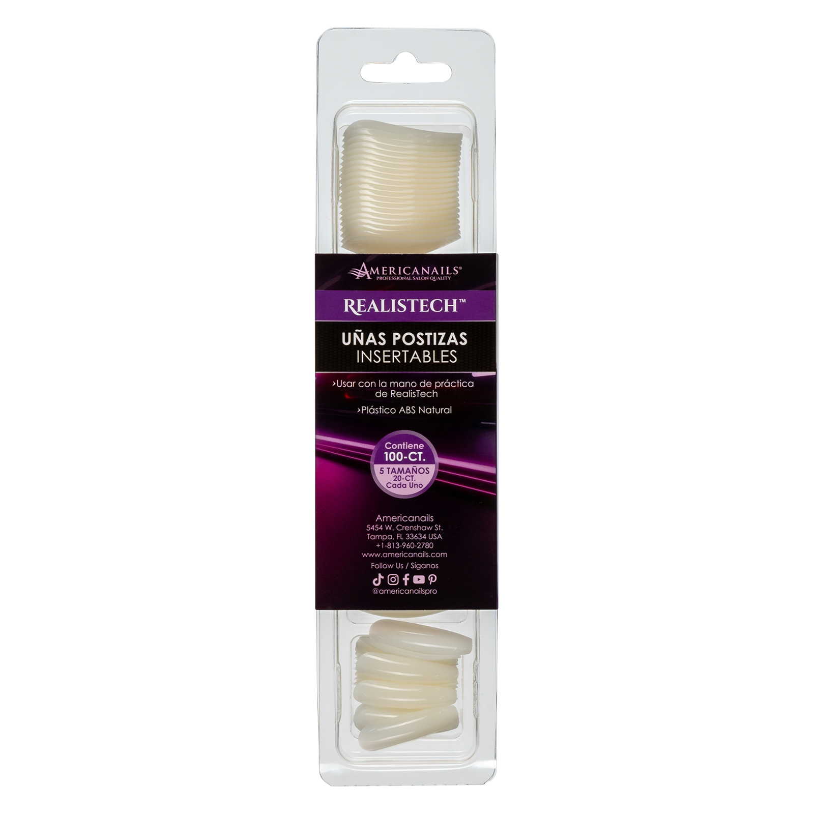 RealisTech Insertable Fingernails 100ct