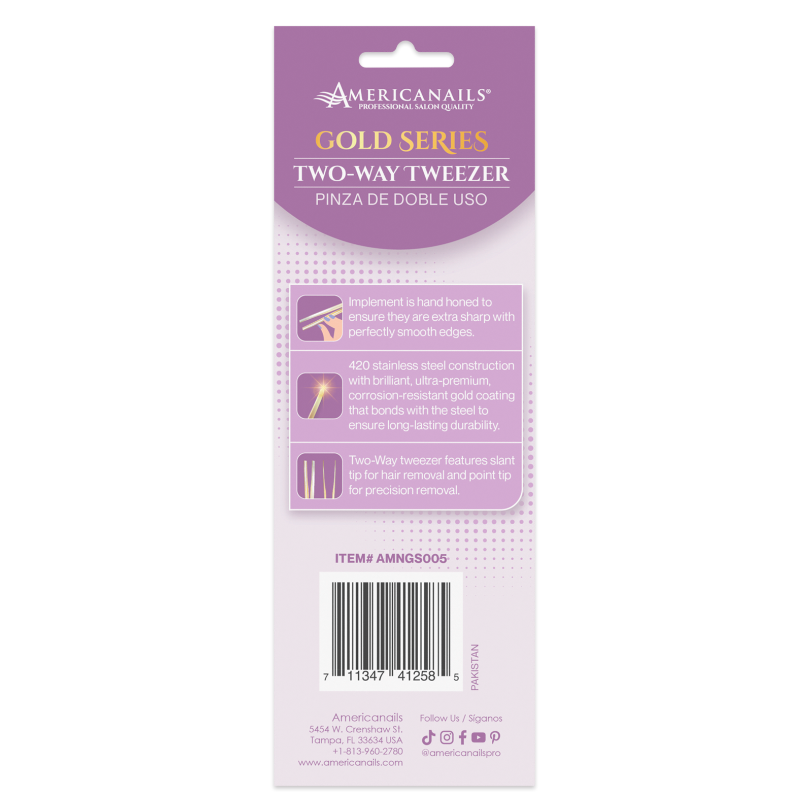 Gold Series Two Way Tweezer