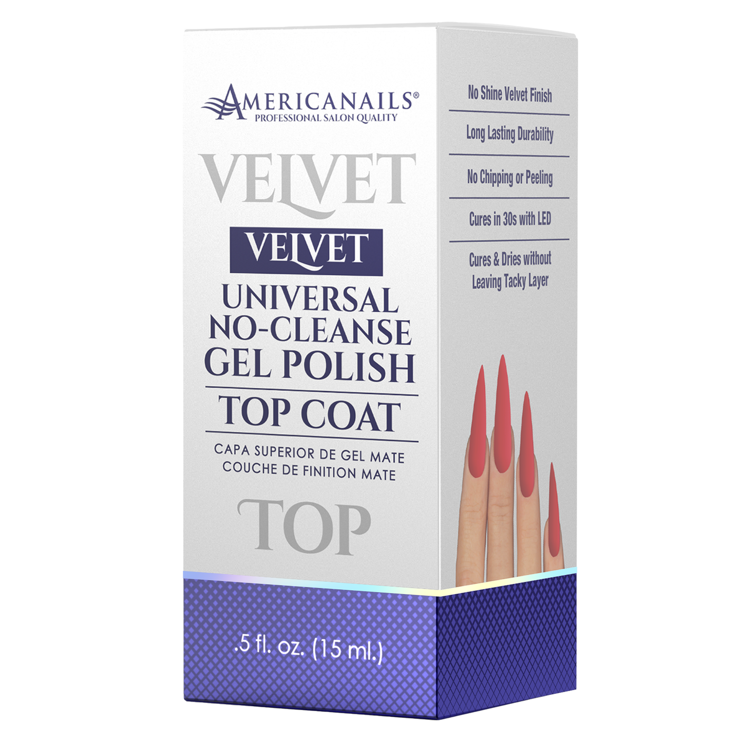 Top Coat de Esmalte en Gel Sin Limpieza | Acabado Aterciopelado