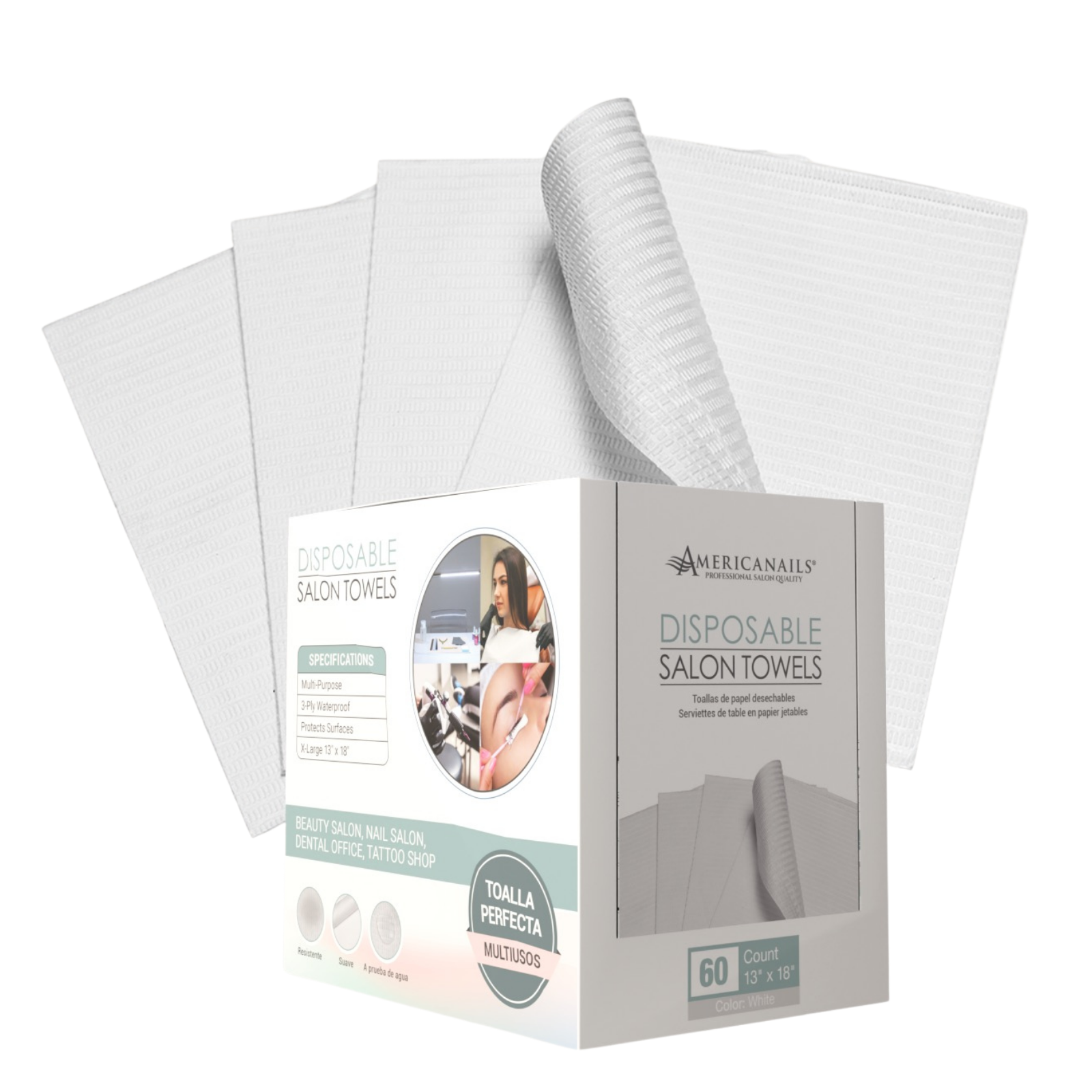 Disposable Salon Towels | White 60ct