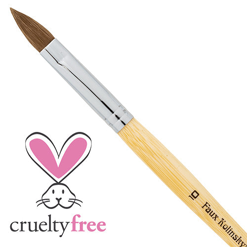 Faux Kolinsky Bamboo Series | Oval Acrylic #10 Brush