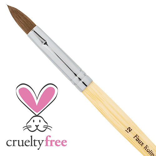 Faux Kolinsky Bamboo Series | Oval Acrylic #12 Brush