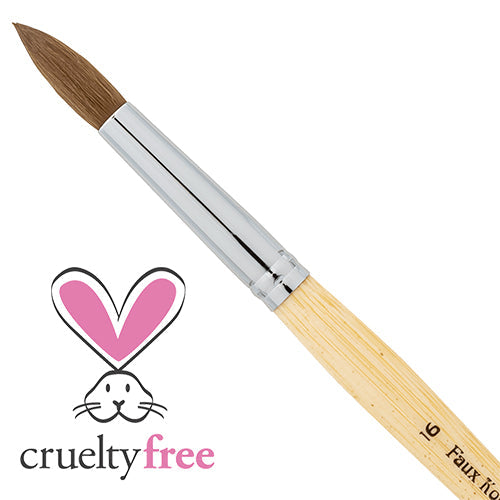 Faux Kolinsky Bamboo Series | Round Acrylic #16 Brush