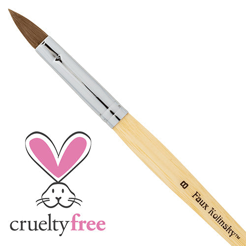 Faux Kolinsky Bamboo Series | Oval Acrylic #8 Brush