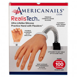 Americanails Silicone Nail Tech Acrylic Nail Training Mat, Acrylic