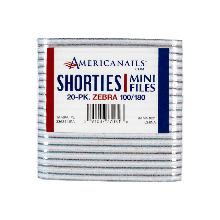 Shorties Mini Cushioned File | Black 100/180 20ct